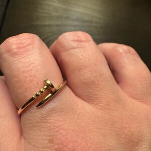 10K Gold Nail Ring - Size 8